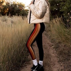 IVL Collective Shimmer Striped Leggings